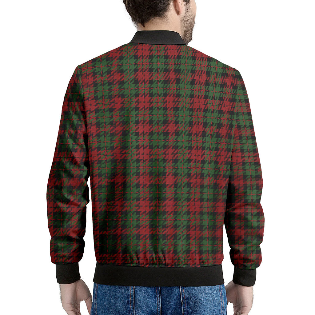 Christmas Tartan Pattern Print Men's Bomber Jacket