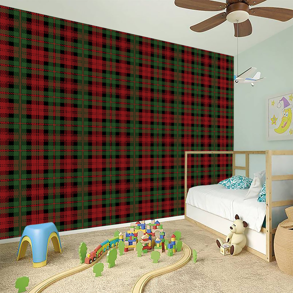 Christmas Tartan Pattern Print Wall Sticker