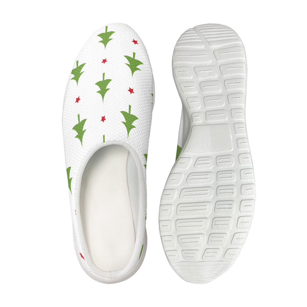 Christmas Tree And Star Pattern Print Mesh Casual Shoes