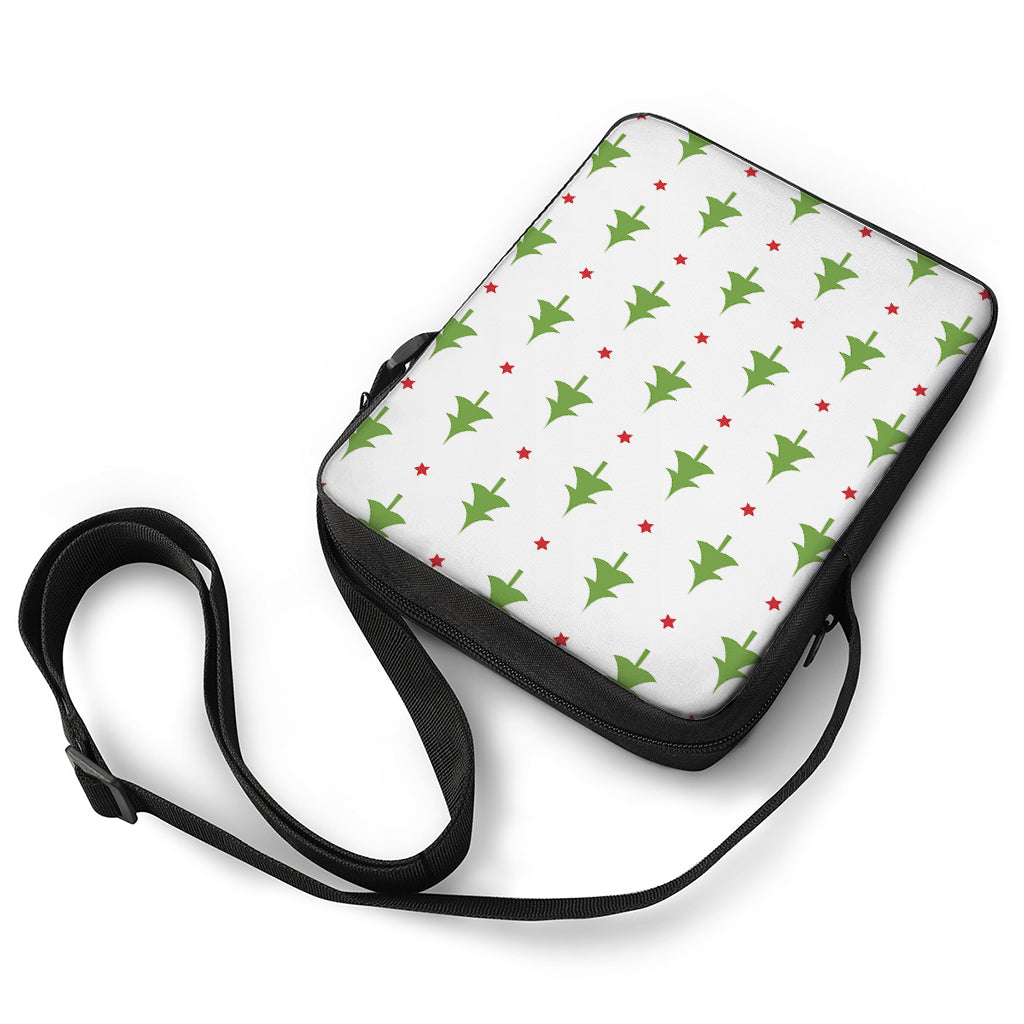 Christmas Tree And Star Pattern Print Rectangular Crossbody Bag