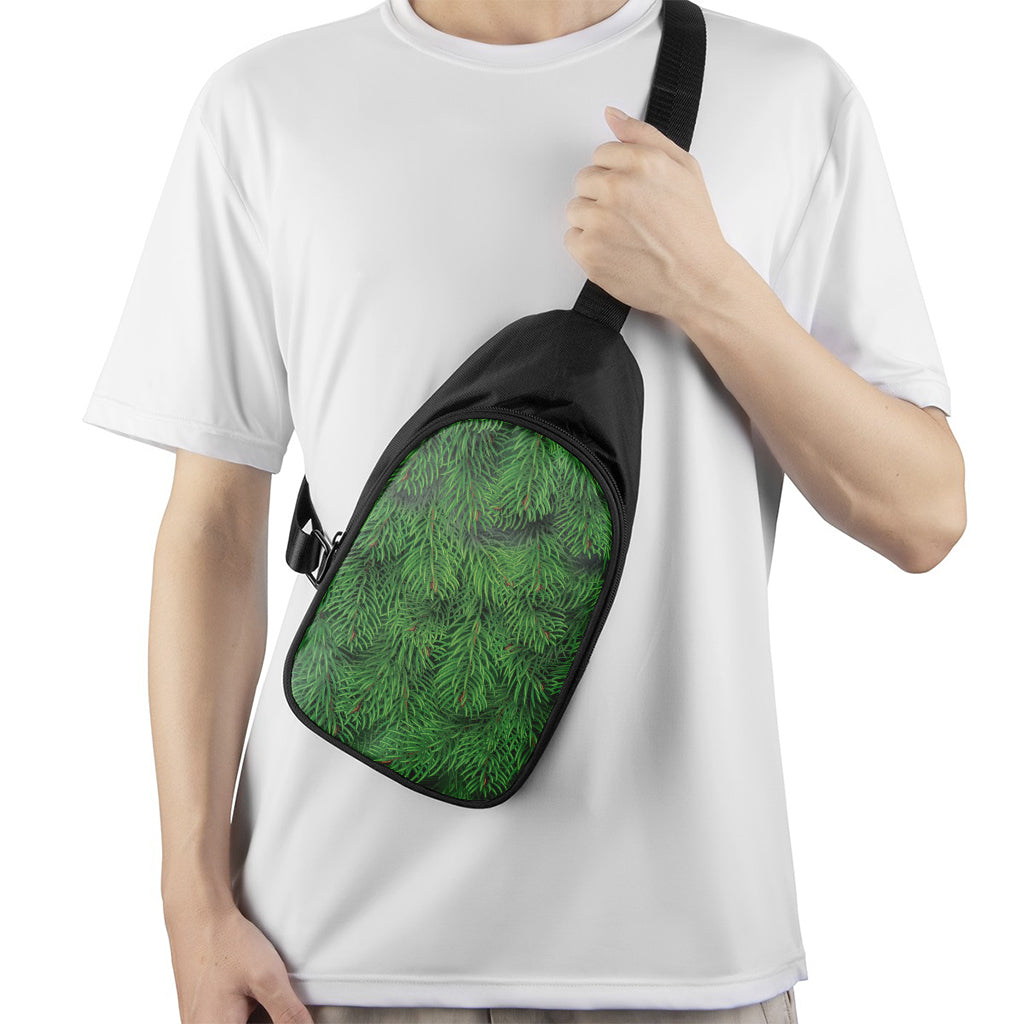 Christmas Tree Branches Print Chest Bag