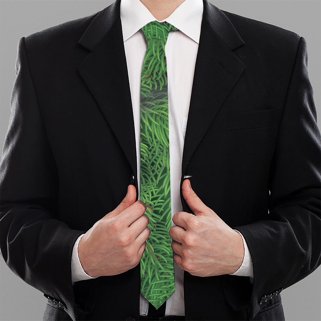 Christmas Tree Branches Print Necktie