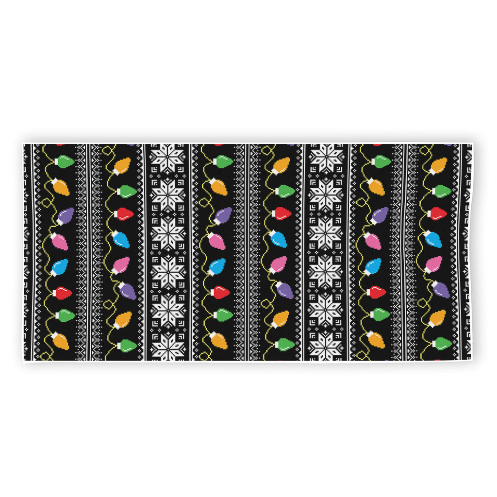 Christmas Tree Lights Print Beach Towel