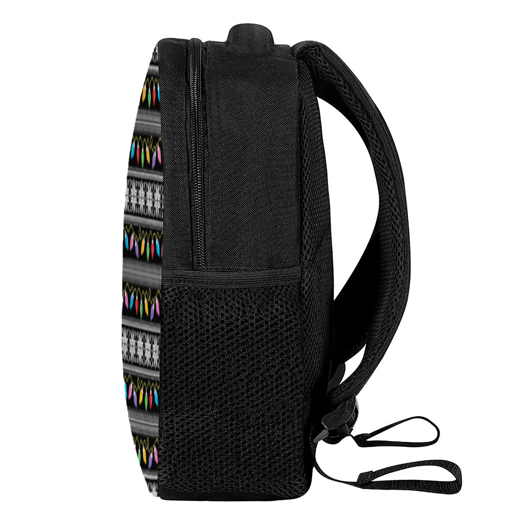 Christmas Tree Lights Print Casual Backpack