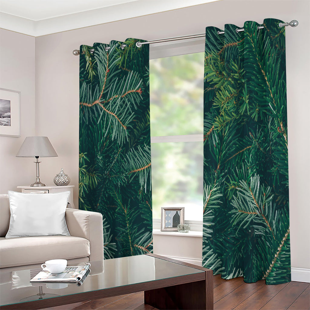 Christmas Tree Print Extra Wide Grommet Curtains