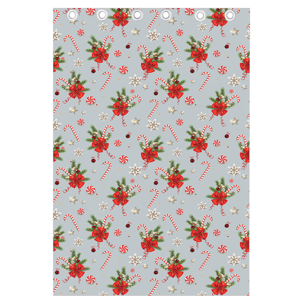 Christmas Winter Holiday Pattern Print Curtain