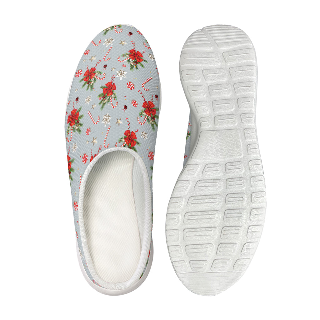 Christmas Winter Holiday Pattern Print Mesh Casual Shoes