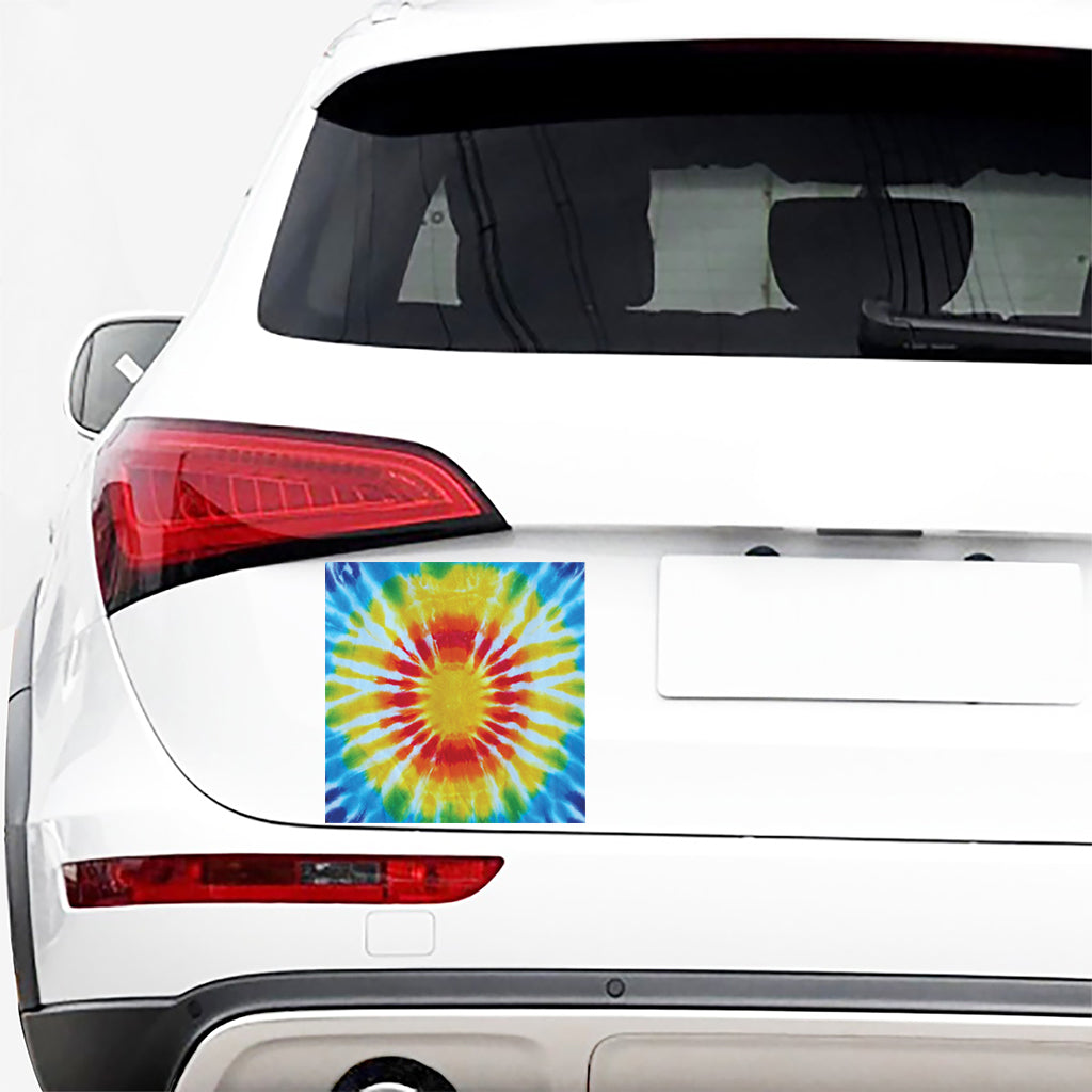 Circle Tie Dye Print Car Sticker