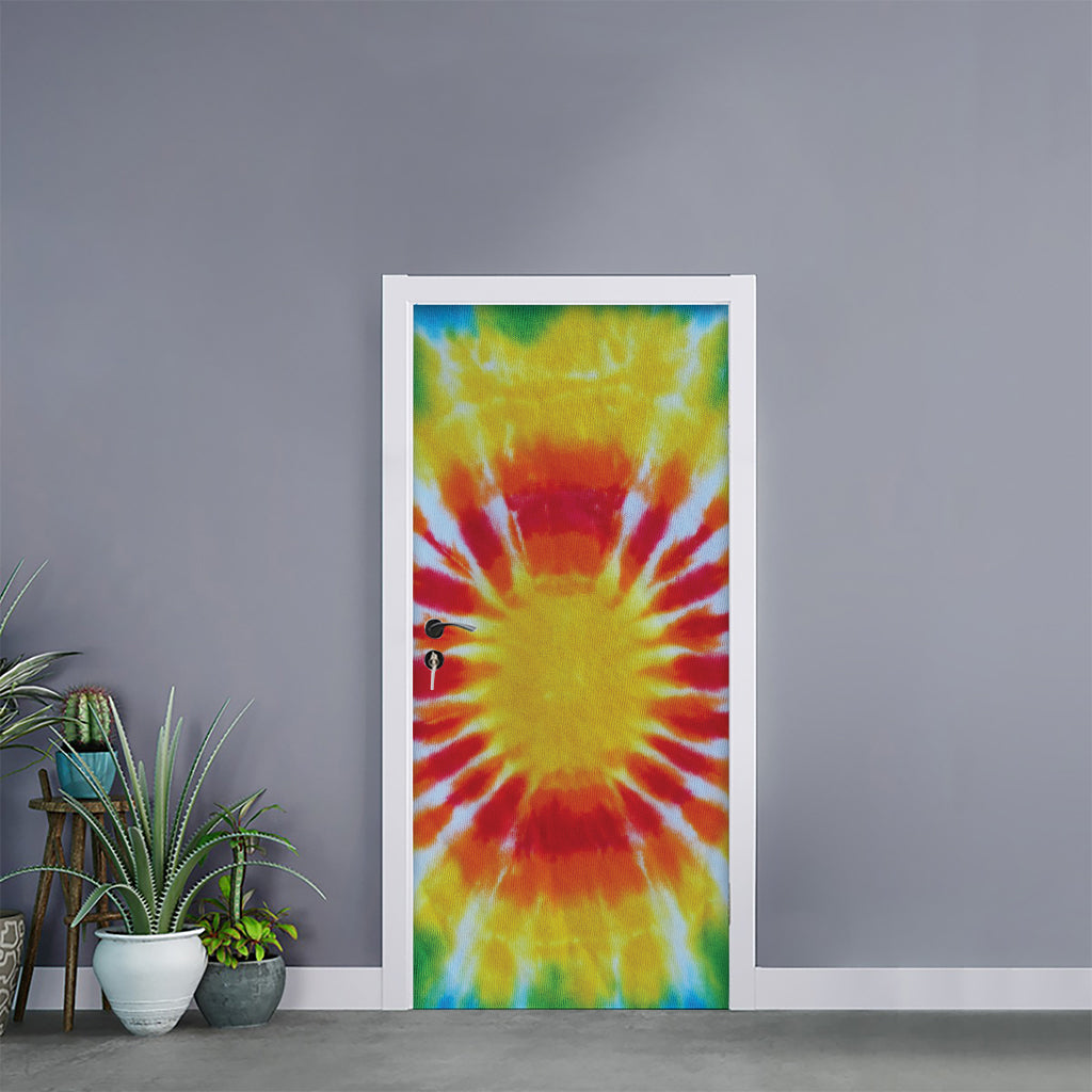 Circle Tie Dye Print Door Sticker