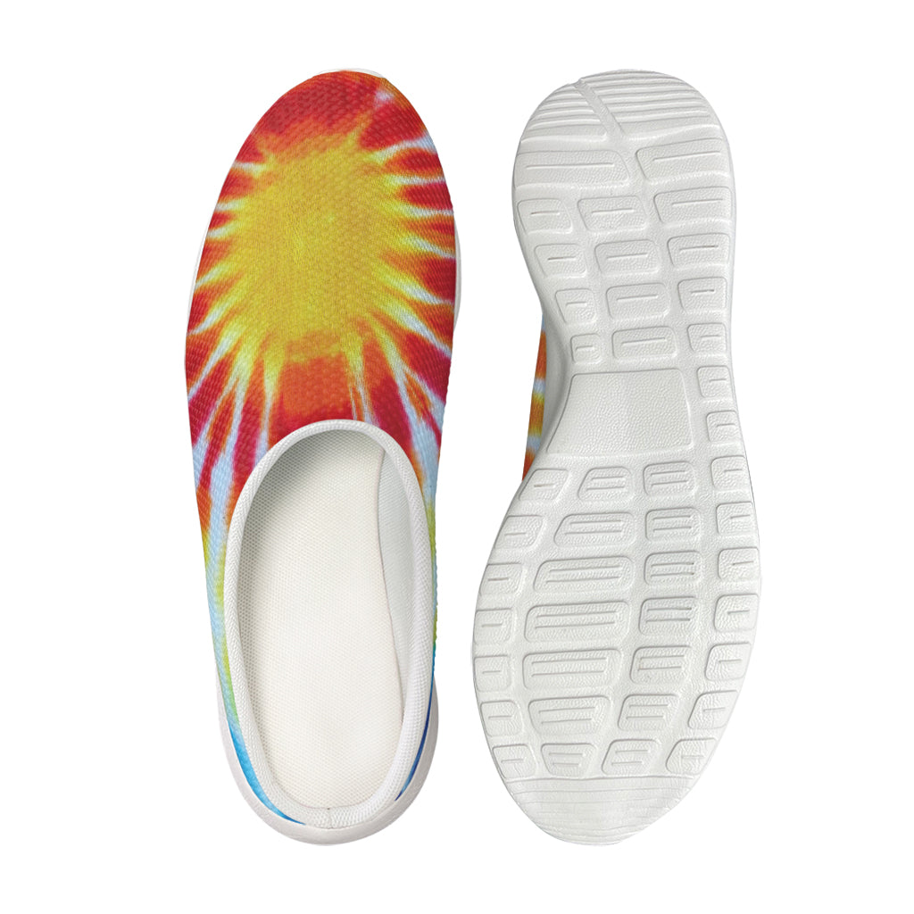 Circle Tie Dye Print Mesh Casual Shoes