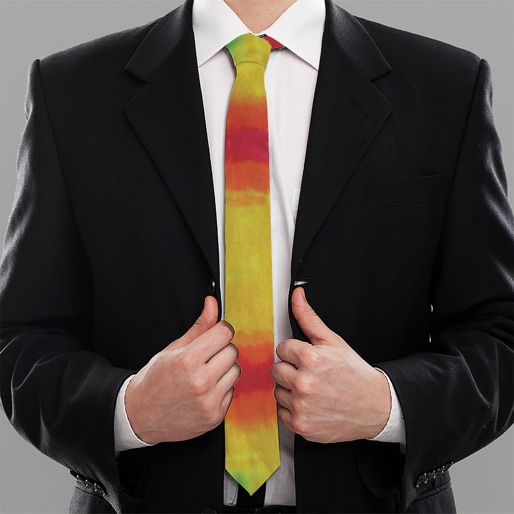 Circle Tie Dye Print Necktie