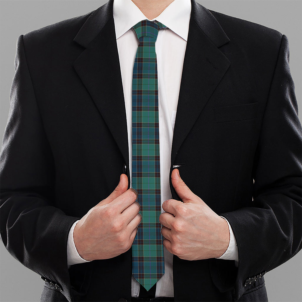 Clan Campbell Tartan Pattern Print Necktie