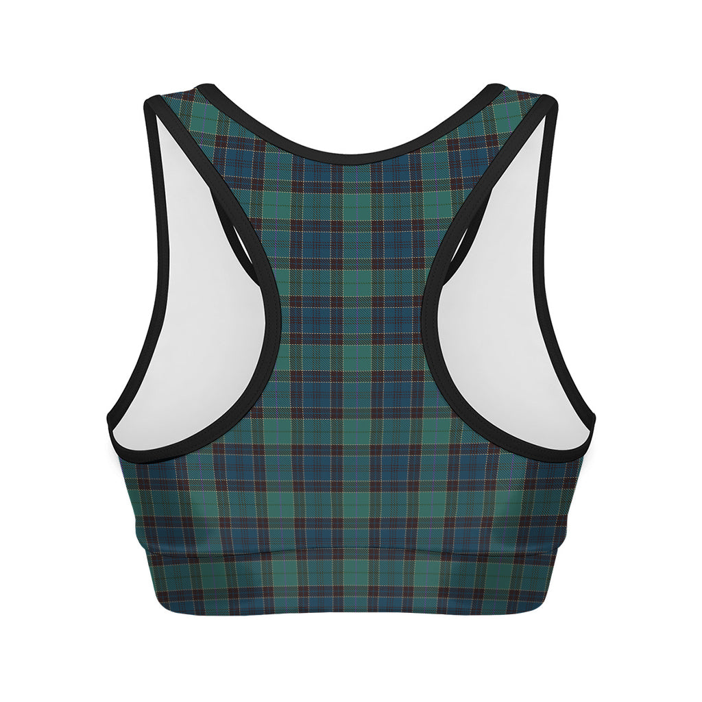 Clan Campbell Tartan Pattern Print Women's Sports Bra