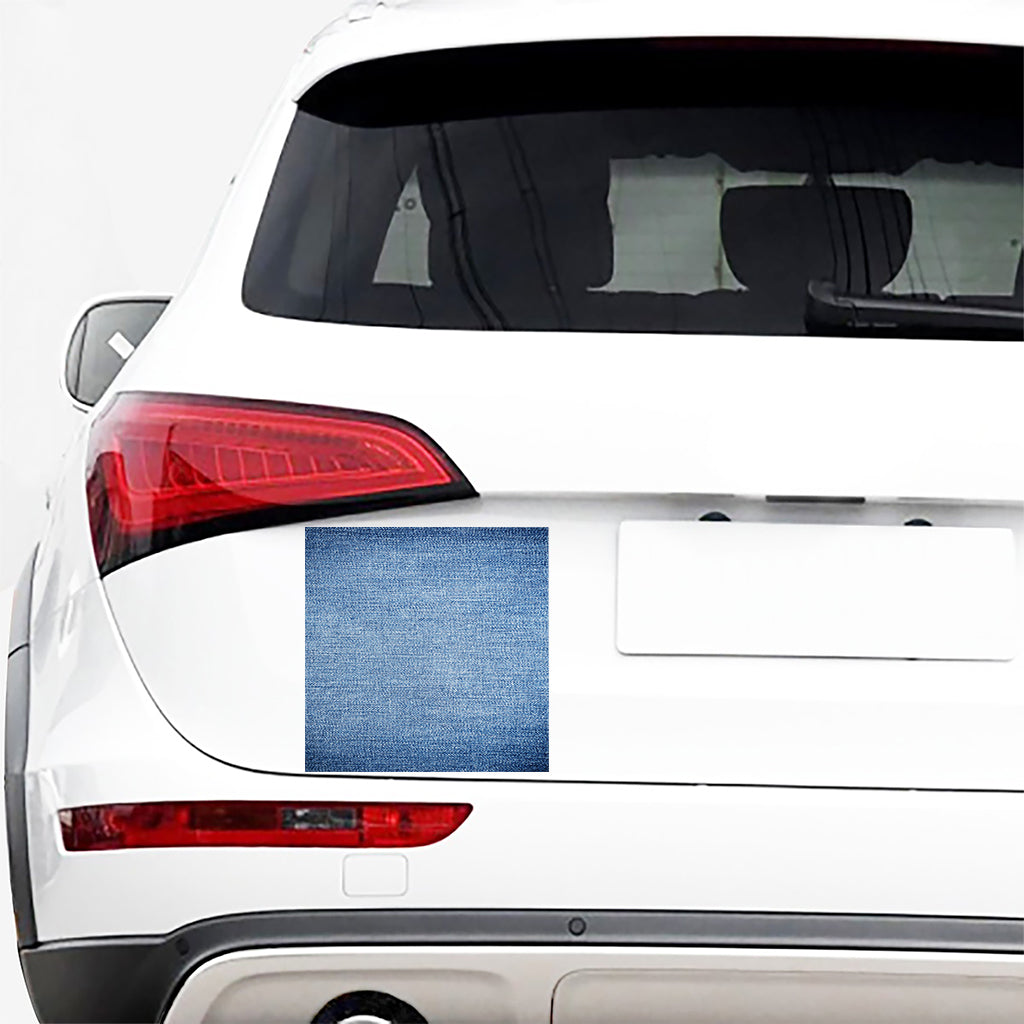 Classic Blue Denim Jeans Print Car Sticker
