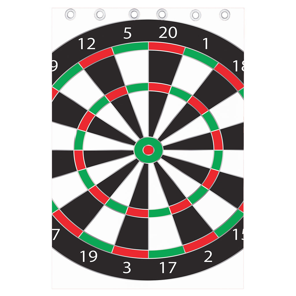 Classic Dartboard Print Curtain