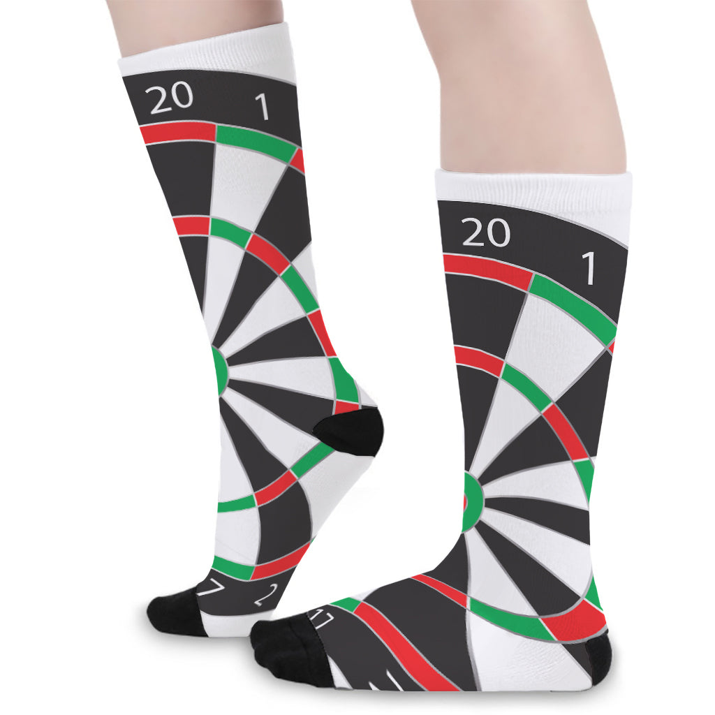 Classic Dartboard Print Long Socks
