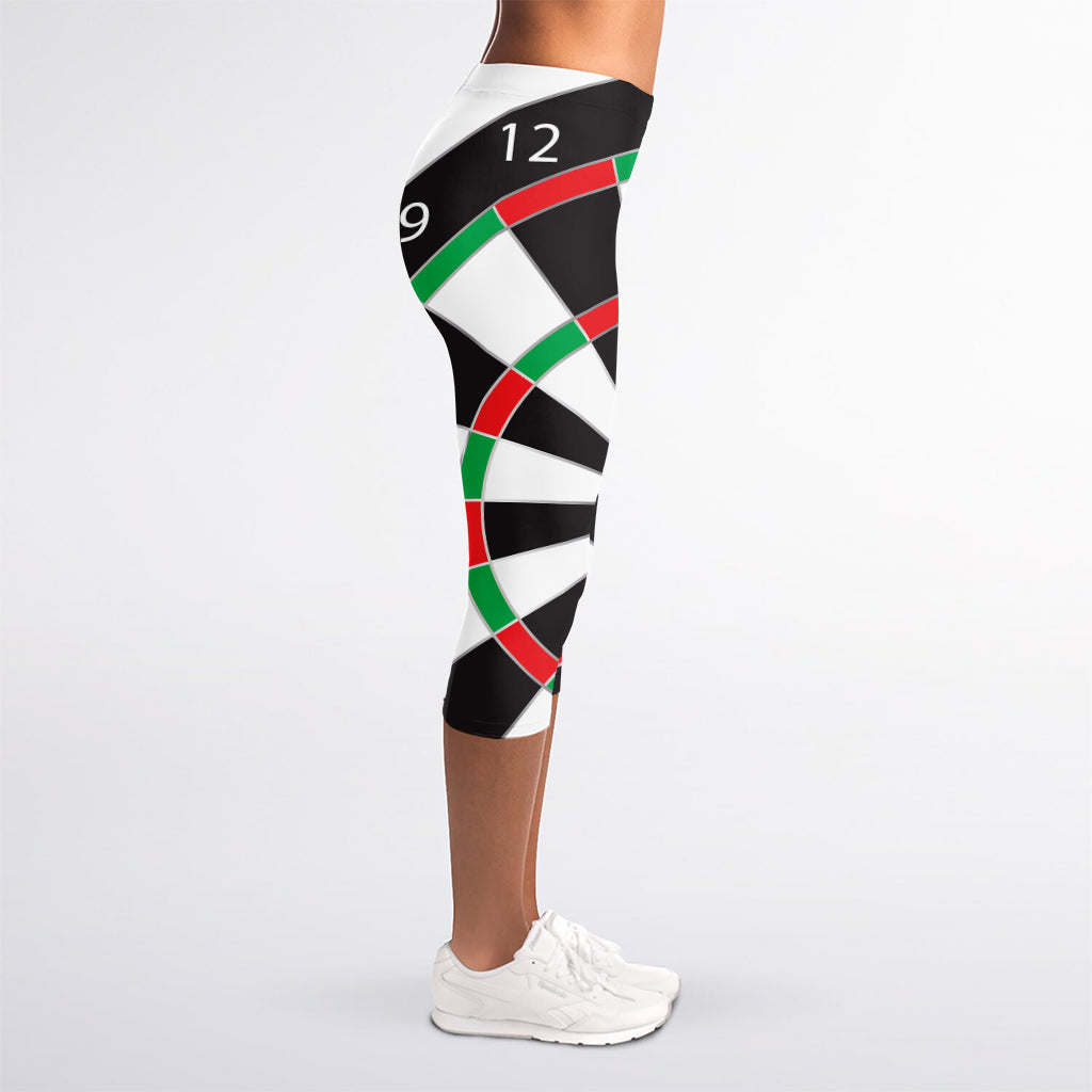 Classic Dartboard Print Women's Capri Leggings