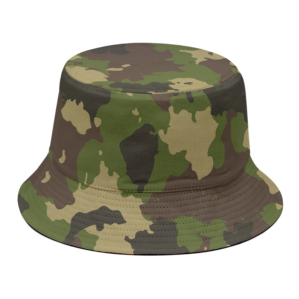 Classic Green Camouflage Print Bucket Hat