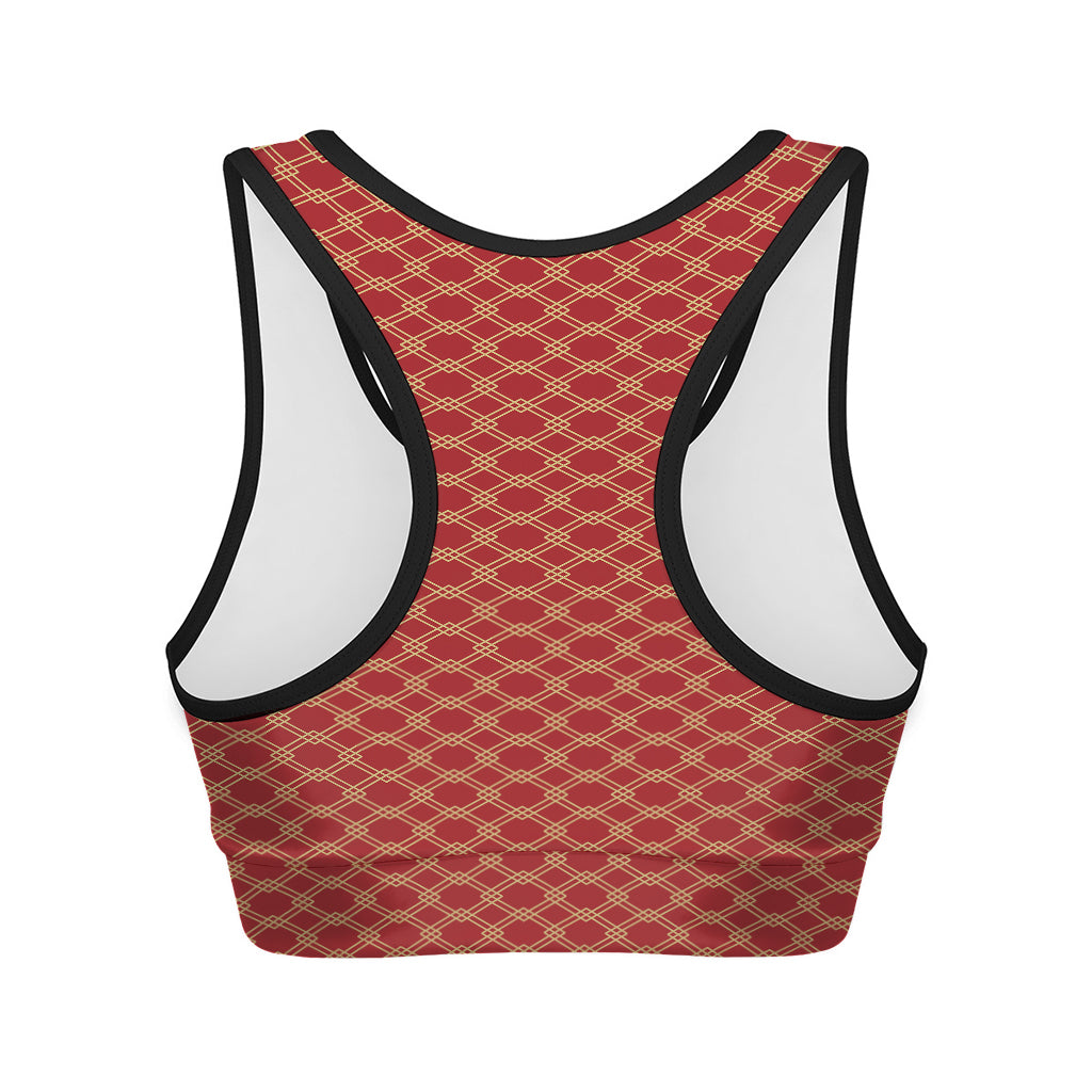 Classic Japanese Pattern Print Women's Sports Bra