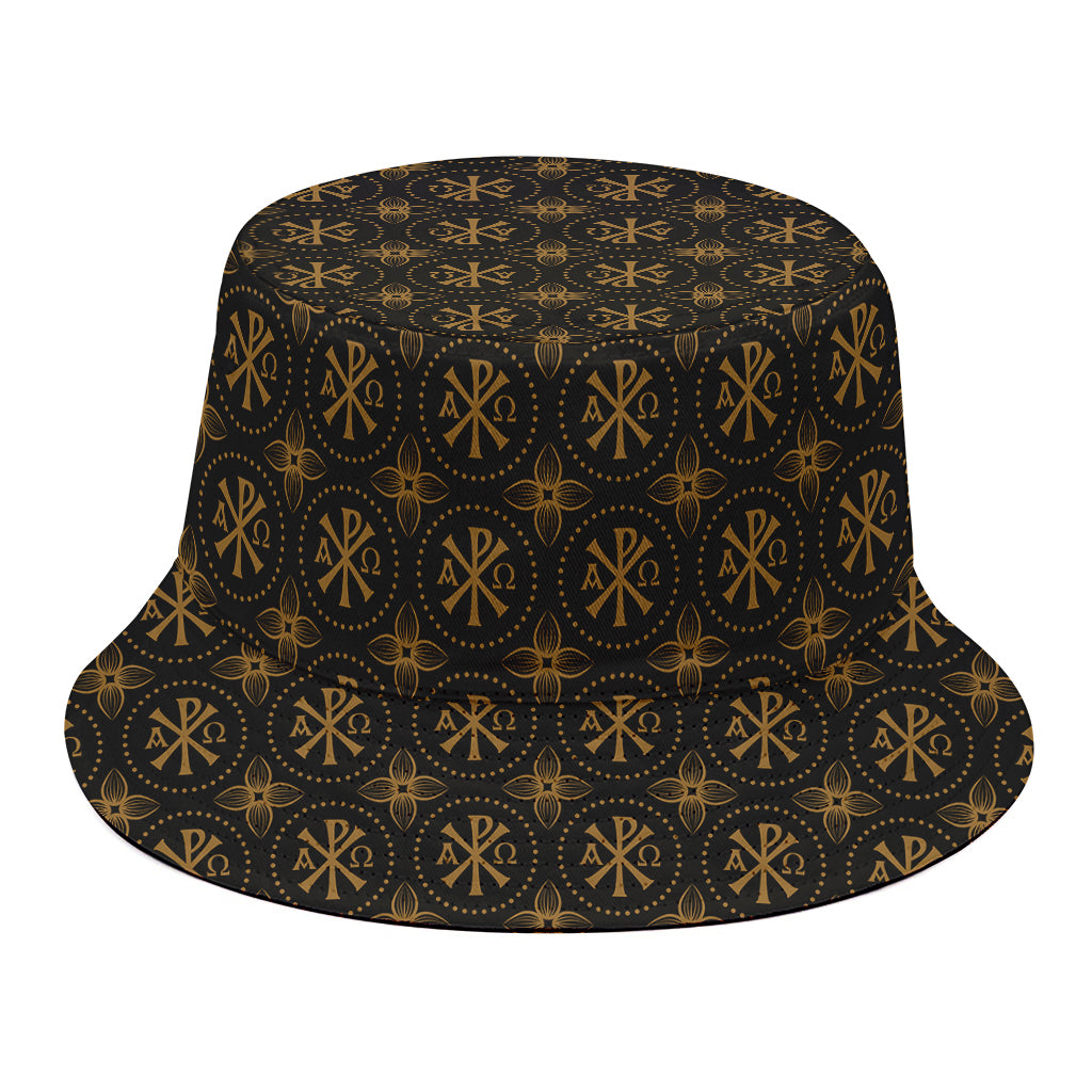 Classic Orthodox Pattern Print Bucket Hat
