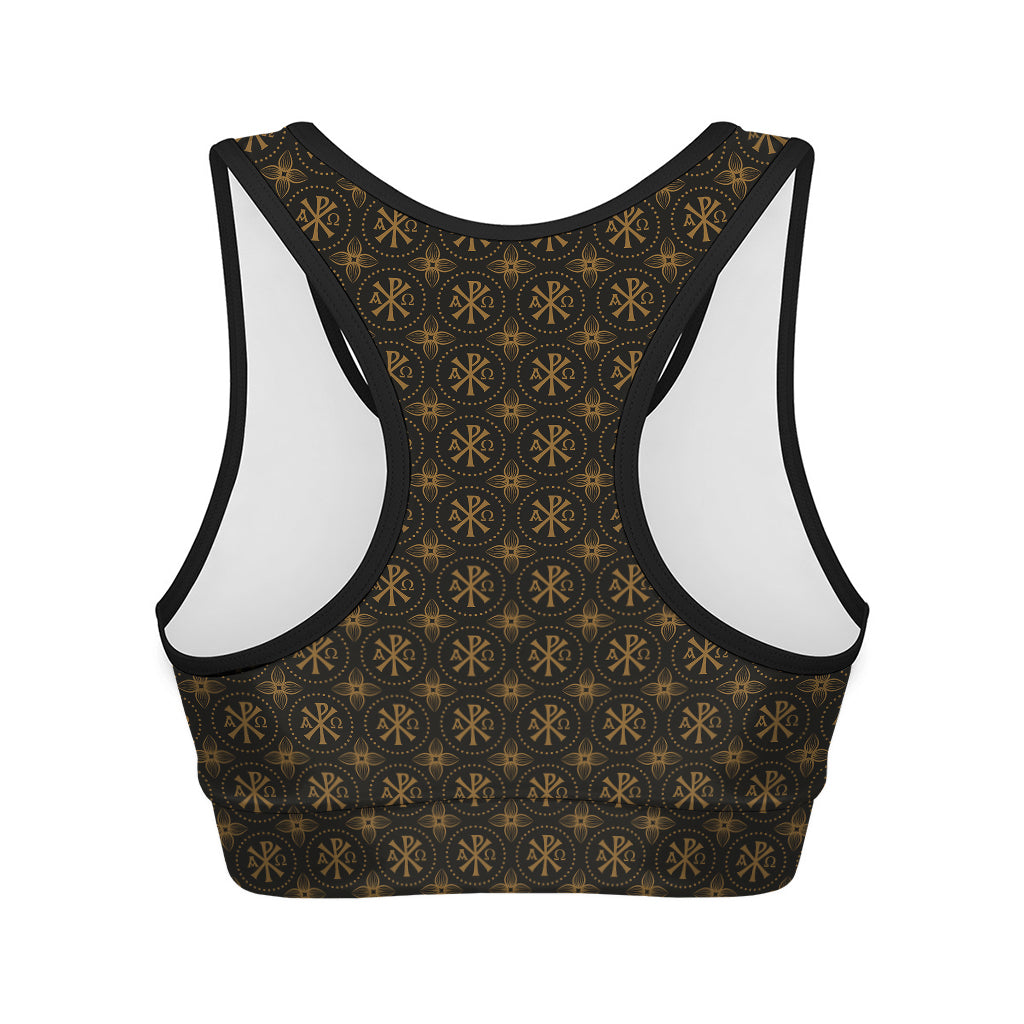 Classic Orthodox Pattern Print Women's Sports Bra