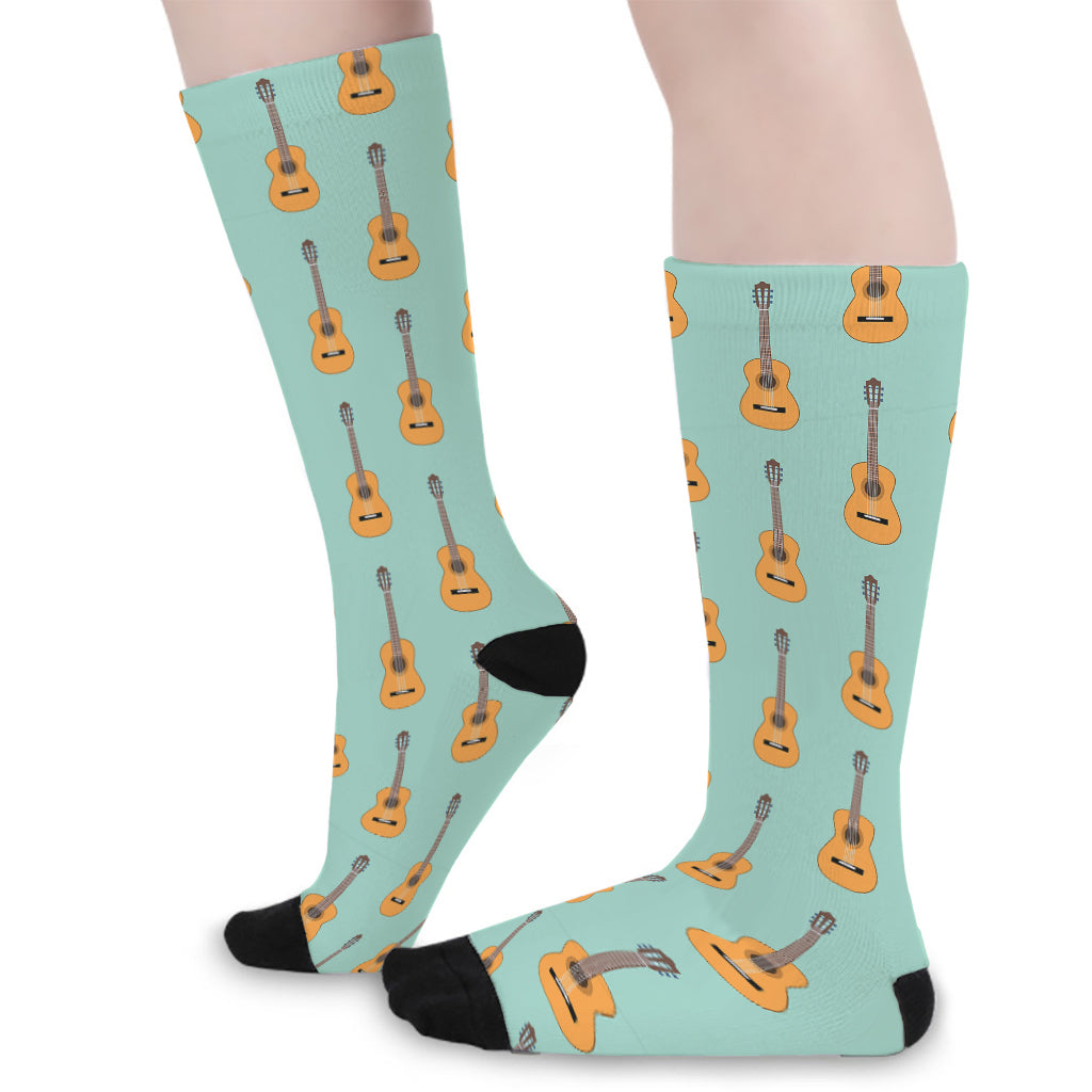 Classical Guitar Pattern Print Long Socks