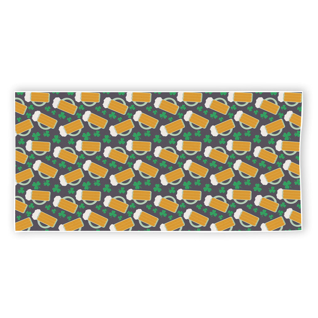 Clover And Beer St. Patrick's Day Print Beach Towel