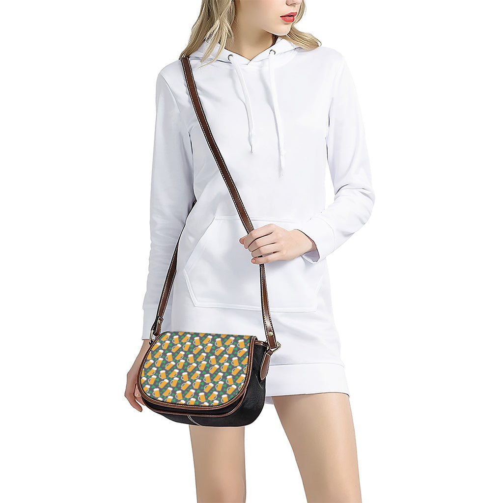Clover And Beer St. Patrick's Day Print Saddle Bag