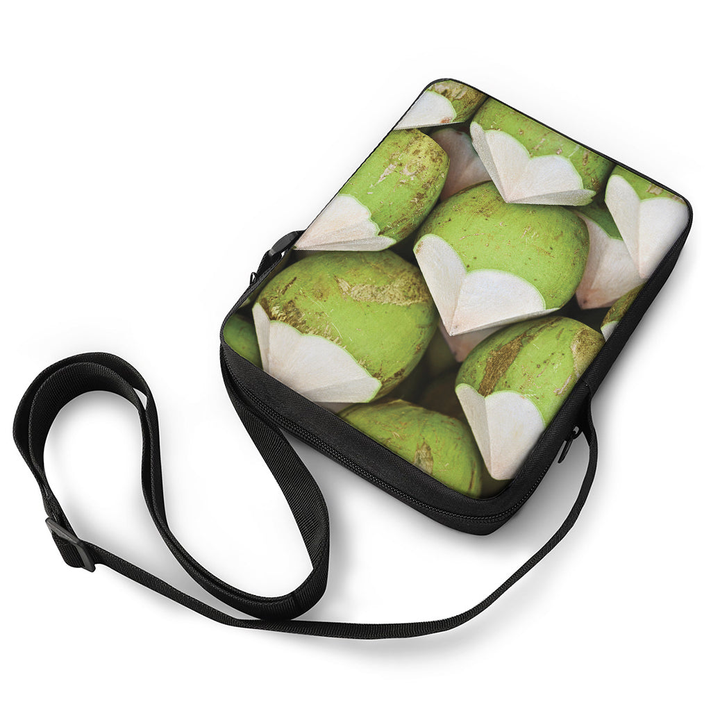 Coconut 3D Print Rectangular Crossbody Bag