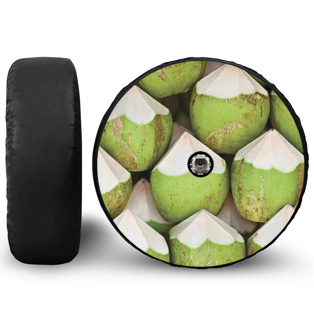 Coconut 3D Print Tire Cover With Camera Hole