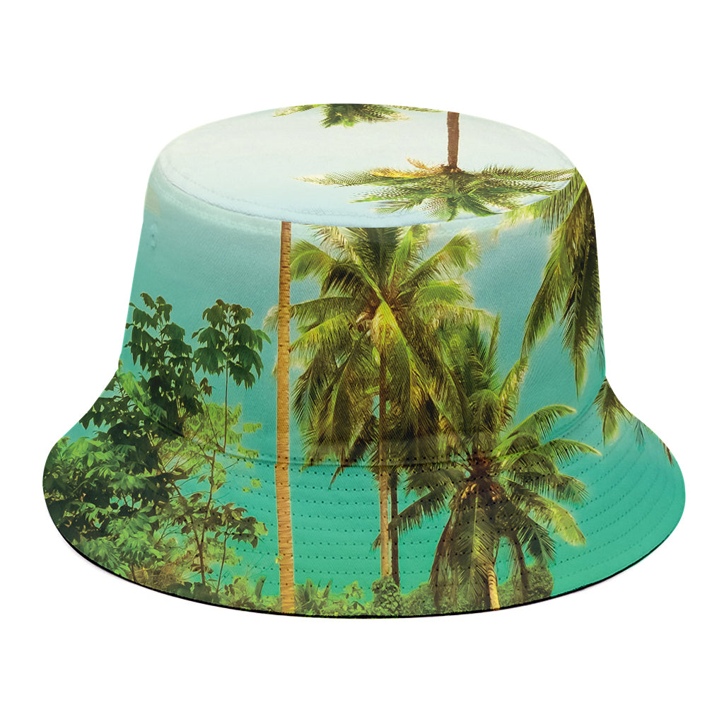 Coconut Tree Print Bucket Hat