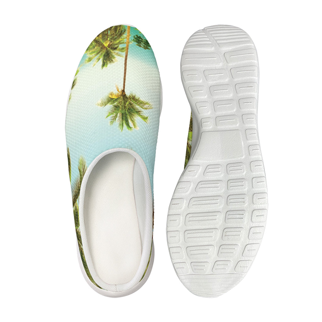 Coconut Tree Print Mesh Casual Shoes