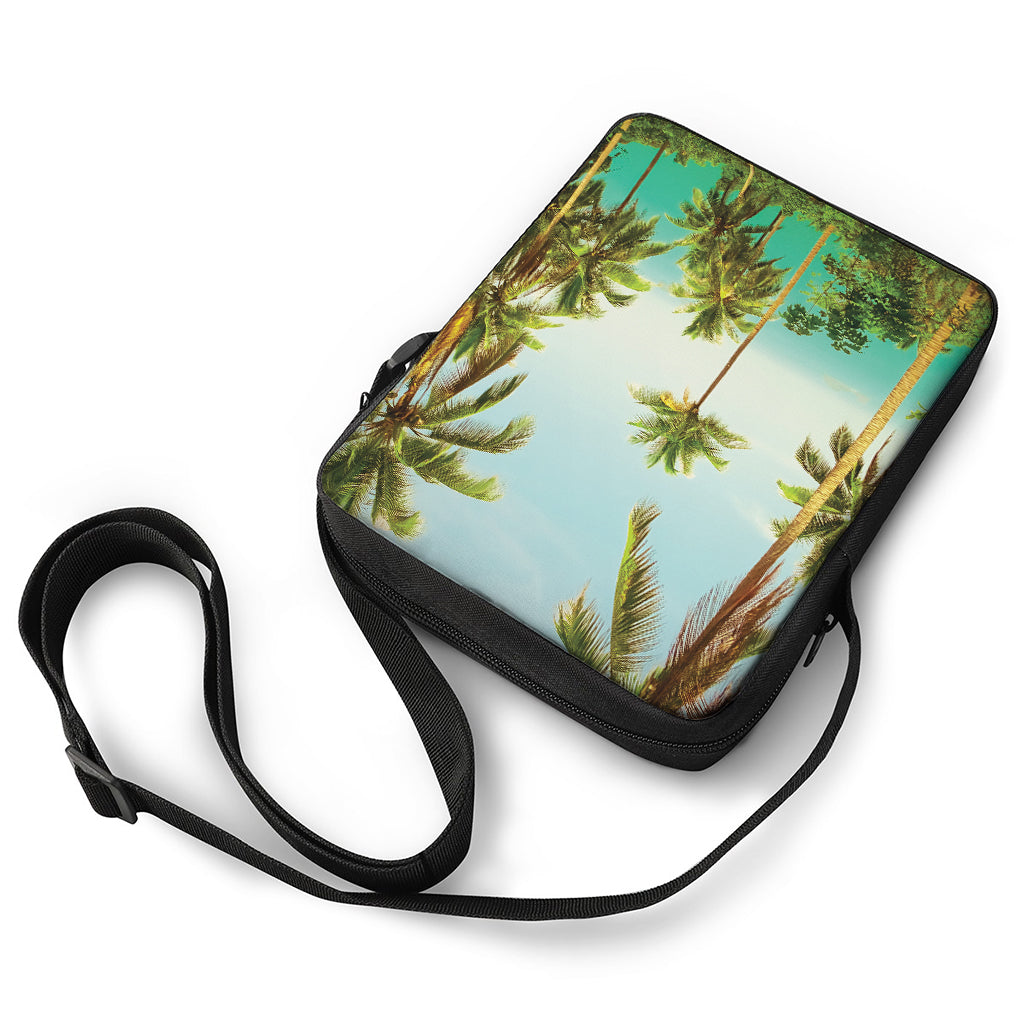 Coconut Tree Print Rectangular Crossbody Bag