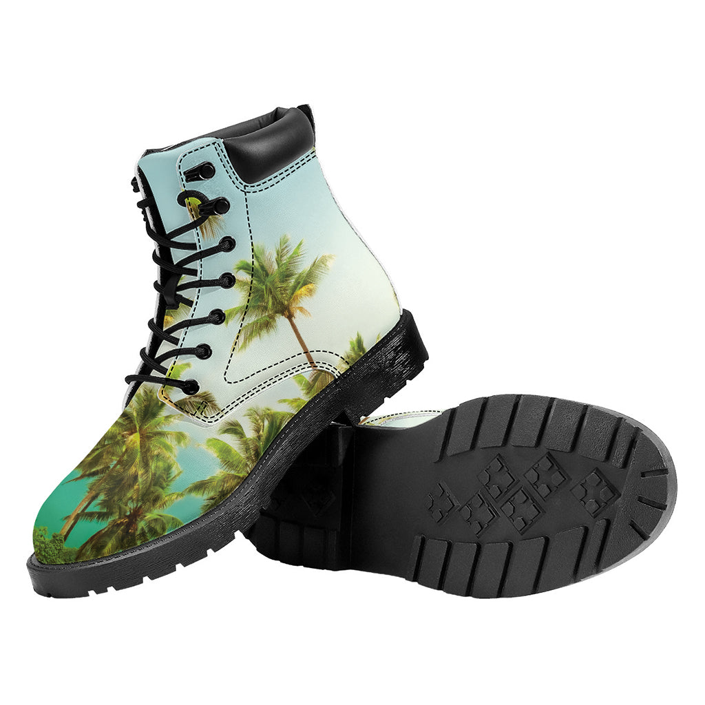 Coconut Tree Print Work Boots