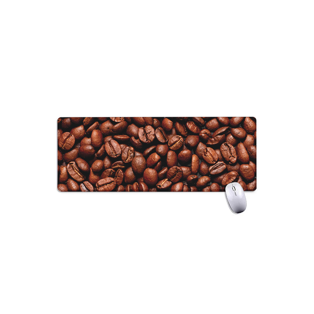 Coffee Beans Print Extended Mouse Pad