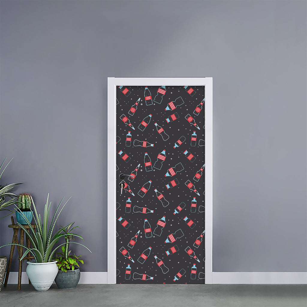 Cola Bottle Pattern Print Door Sticker