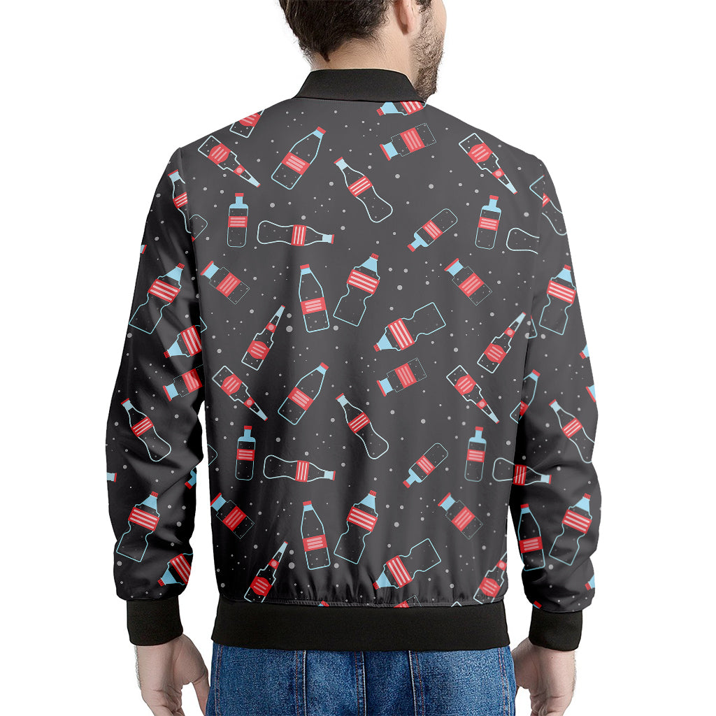 Cola Bottle Pattern Print Men's Bomber Jacket