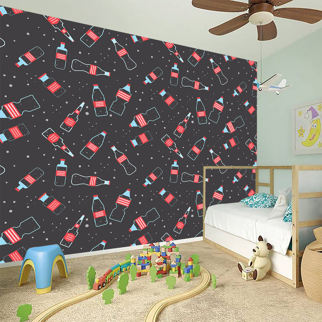 Cola Bottle Pattern Print Wall Sticker