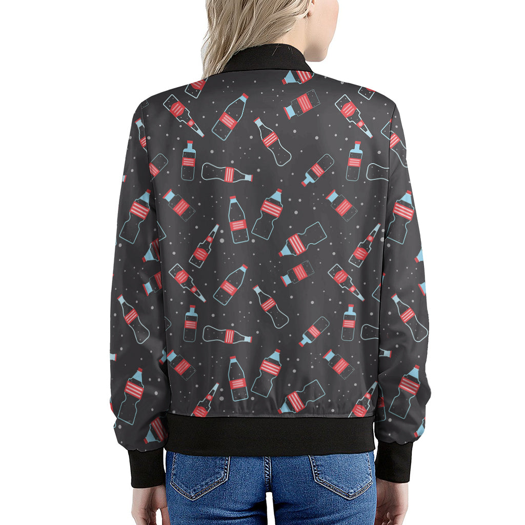 Cola Bottle Pattern Print Women's Bomber Jacket
