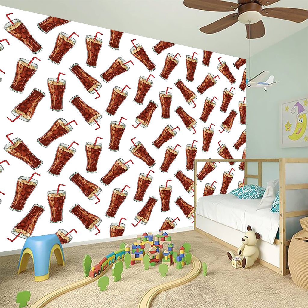 Cola Pattern Print Wall Sticker
