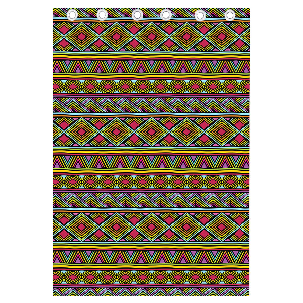 Colorful African Inspired Pattern Print Curtain
