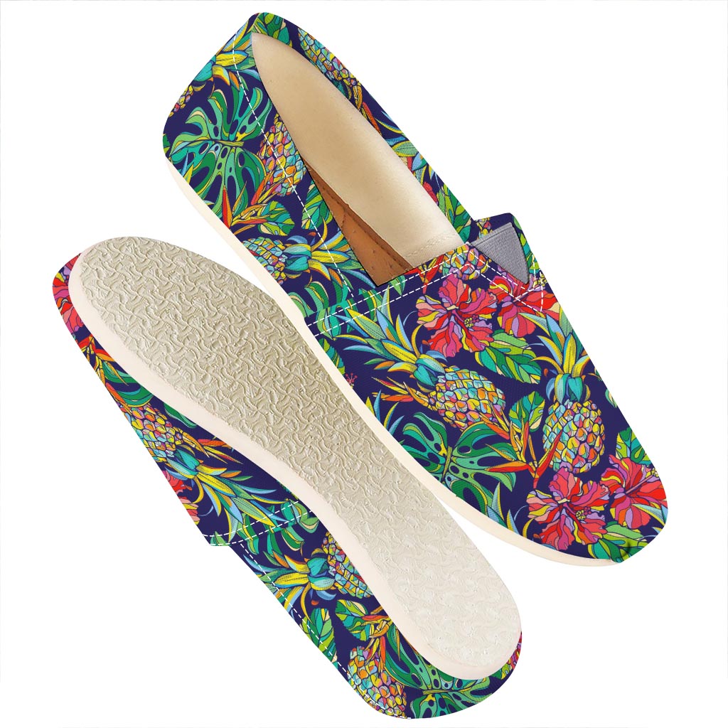 Colorful Aloha Pineapple Pattern Print Casual Shoes