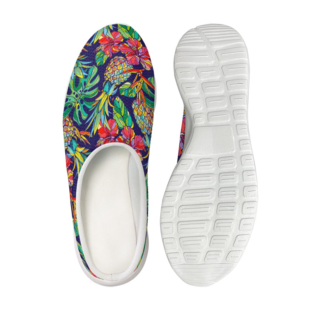 Colorful Aloha Pineapple Pattern Print Mesh Casual Shoes