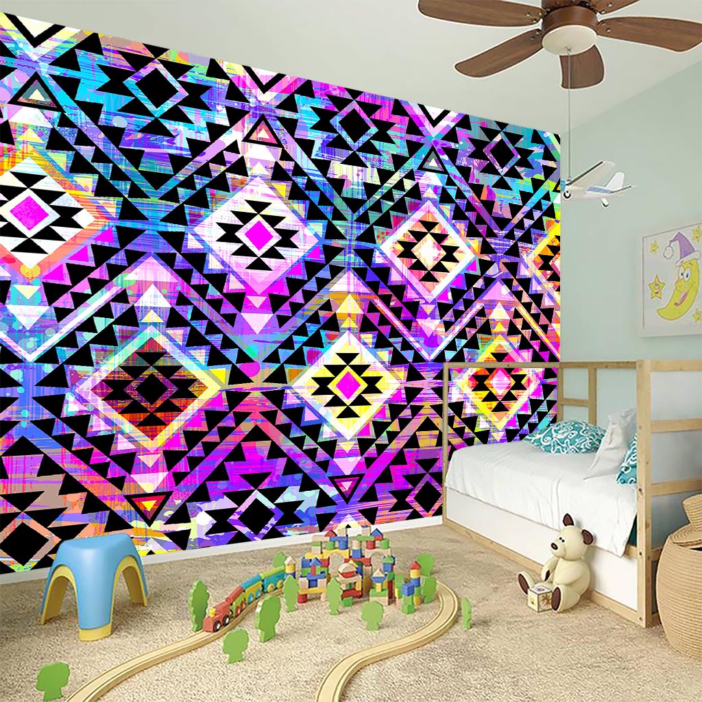 Colorful Aztec Pattern Print Wall Sticker