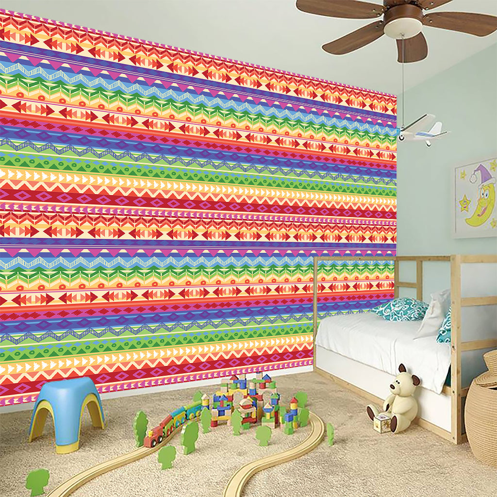Colorful Aztec Tribal Pattern Print Wall Sticker