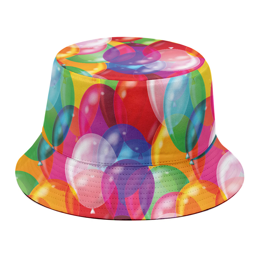 Colorful Balloon Pattern Print Bucket Hat