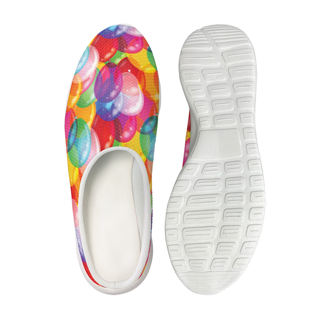 Colorful Balloon Pattern Print Mesh Casual Shoes