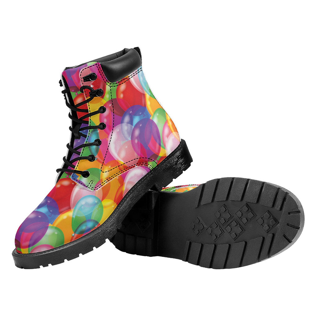 Colorful Balloon Pattern Print Work Boots