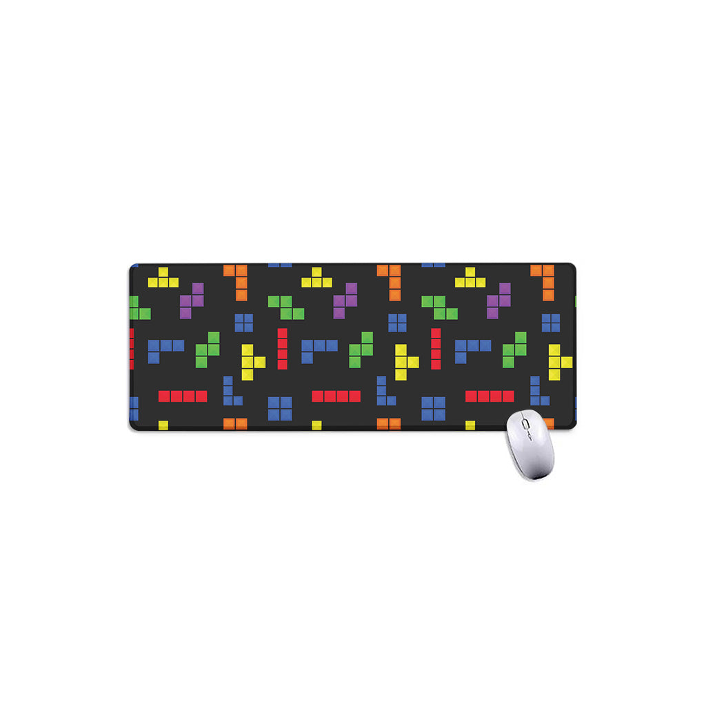 Colorful Block Puzzle Game Pattern Print Extended Mouse Pad