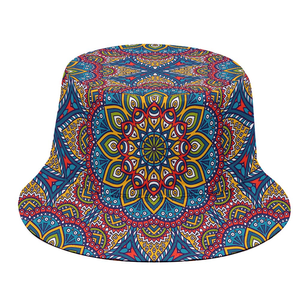 Colorful Bohemian Mandala Pattern Print Bucket Hat